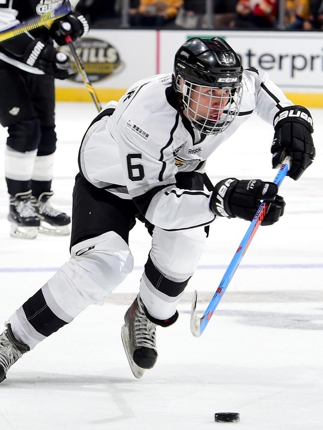 The pop star shows off his ice skills. Picture: Getty