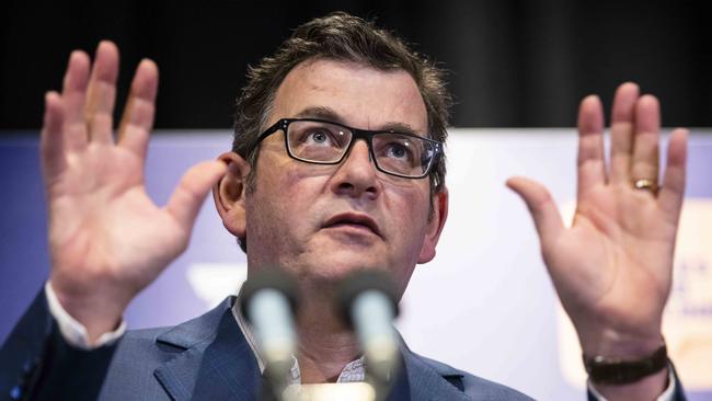 Victorian Premier Daniel Andrews in Melbourne on Friday. Picture: Daniel Pockett