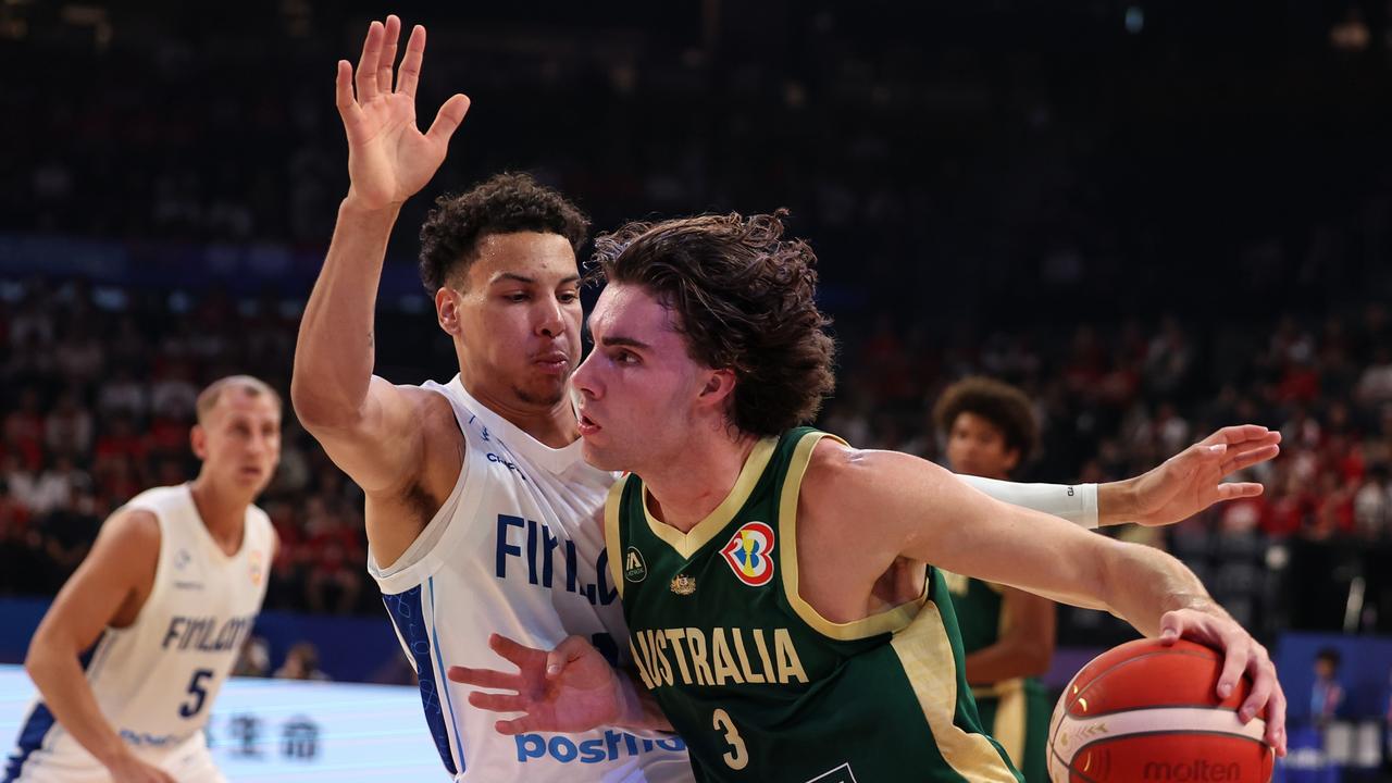 Josh Giddey had 14 points, eight assists and nine rebounds. Picture: Takashi Aoyama/Getty Images