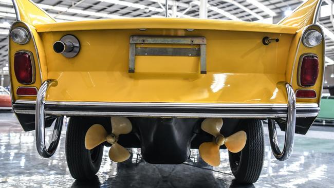 The striking yellow 1966 Amphicar 770 is the latest addition to Gosford Classic Car Museum.