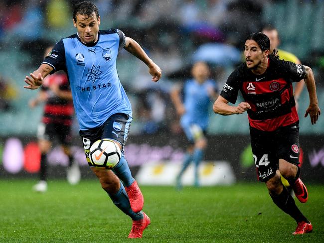 Bobo won the A-League’s Golden Boot and was Sky Blues player of the Year. Picture: AAP