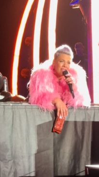 Pink takes Tim Tams off fan during her Melbourne show