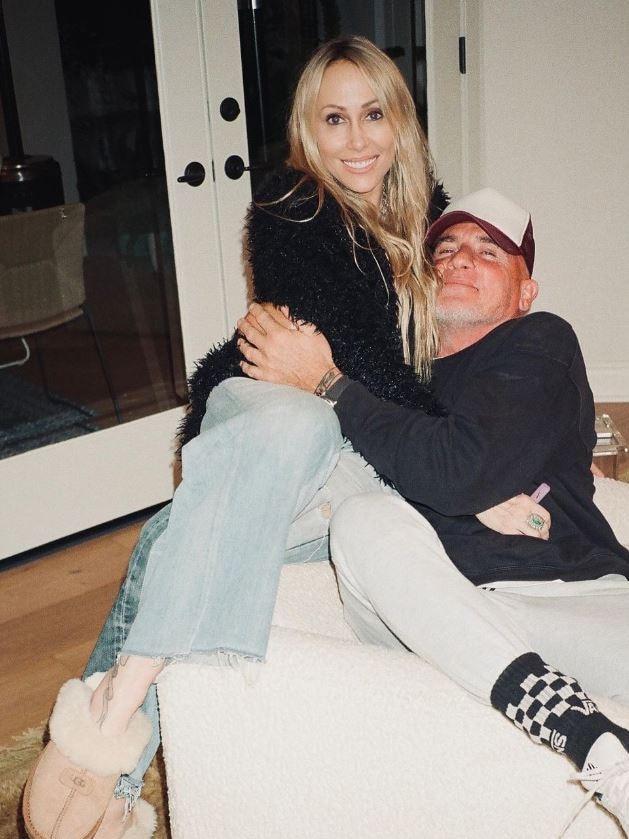 Dominic Purcell and Tish Cyrus loved up on Instagram.