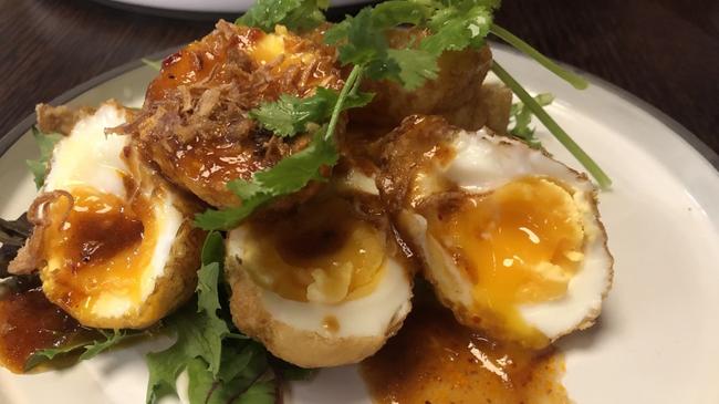 Golden eggs at Blue Rose, Henley Beach