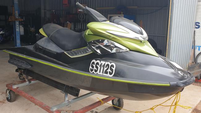 A jetski found at a property allegedly linked to the syndicate. Picture: SAPOL