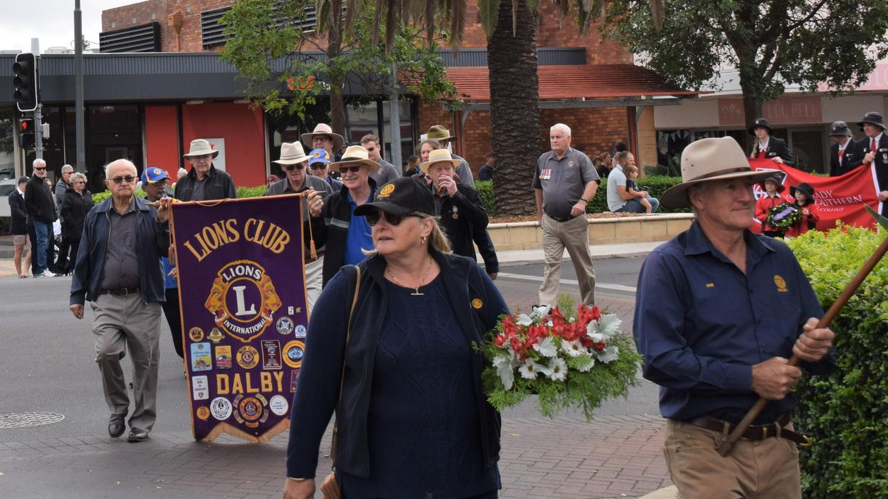 Dalby and surrounds come together for a touching tribute on Anzac Day 2022 Picture: Emily Devon