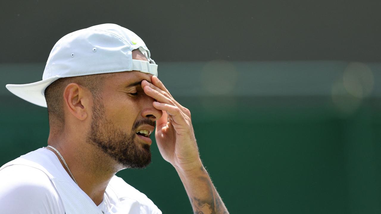 Australia's Nick Kyrgios will be kept away from centre court at Wimbledon. Picture: Adrian DENNIS / AFP