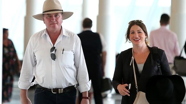 Former Deputy Prime Minister Barnaby Joyce and partner Vikki Campion are expecting a baby next month. Picture: Kym Smith