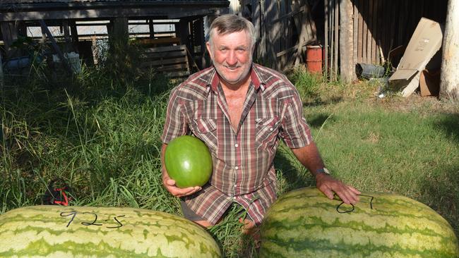 Local farmer Geoff Flohloff's watermelon weighed over 100 kilos, winning the heaviest melon award at the 2019 Chinchilla Melon Festival.