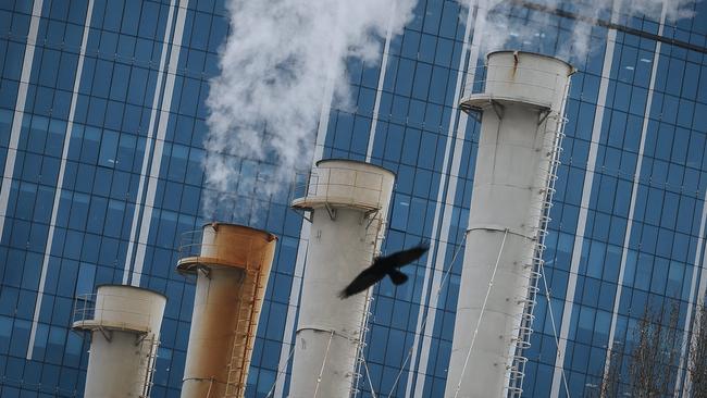 Exhaust fumes rise from a Ukrainian heating plant in Kiev. Gazprom has said it would stop supplies to Ukraine while Moscow was also reducing coal deliveries to the country. Picture: EPA.