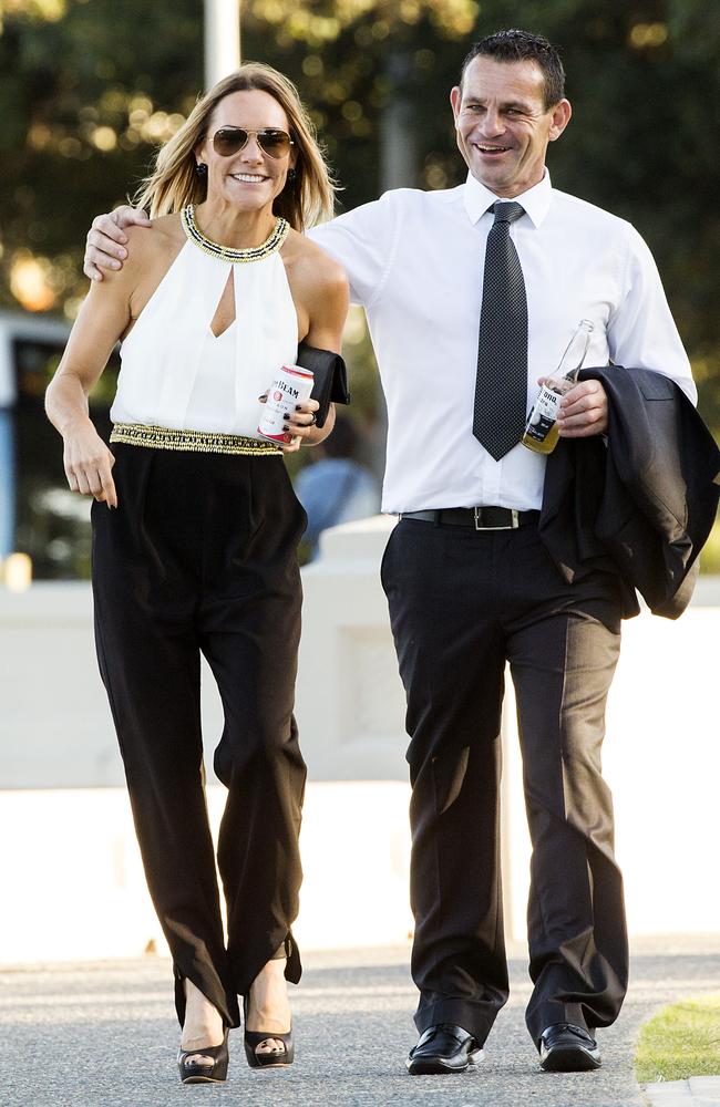 Suzanne Hadley and Matt Parish, when they first went public with their relationship in 2014. Picture: Justin Lloyd