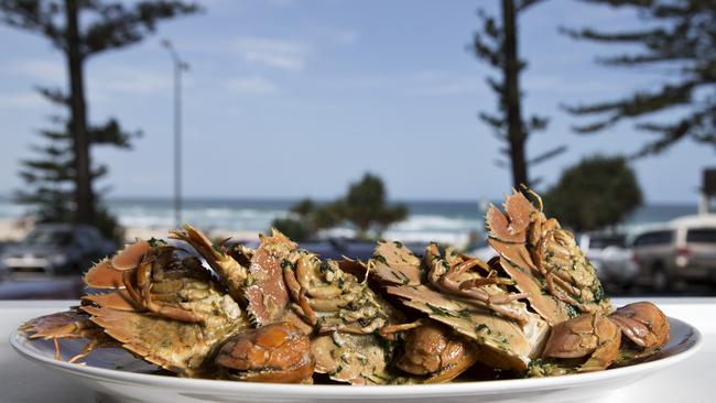 Balmain bugs and stunning views at The Fish House in Burleigh Heads. Picture: Jerad Williams