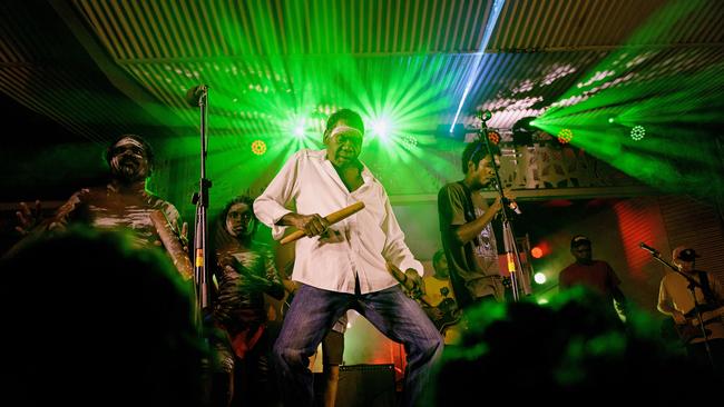 Yothu Yindi at the Yarrapay 2021 festival. Picture: Michael Franchi