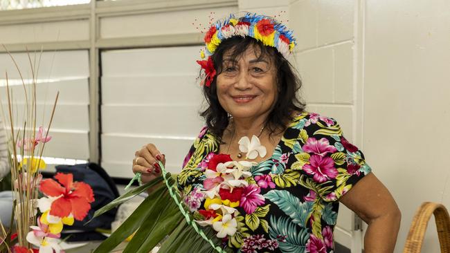 Rosa Norman at a special Harmony Day celebration at the Malak Community Centre as part of the Fun Bus program. Picture: Pema Tamang Pakhrin