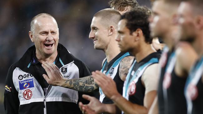 Ken Hinkley is set for long-term contract extension at Port Adelaide. Picture: Ryan Pierse/Getty Images)