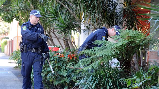 NSW police combed Neutral Bay following the murder.