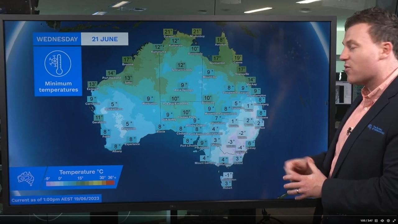 Australia Weather Cold Front As Winter Solstice Shortest Day Of The Year Hits Thursday News 