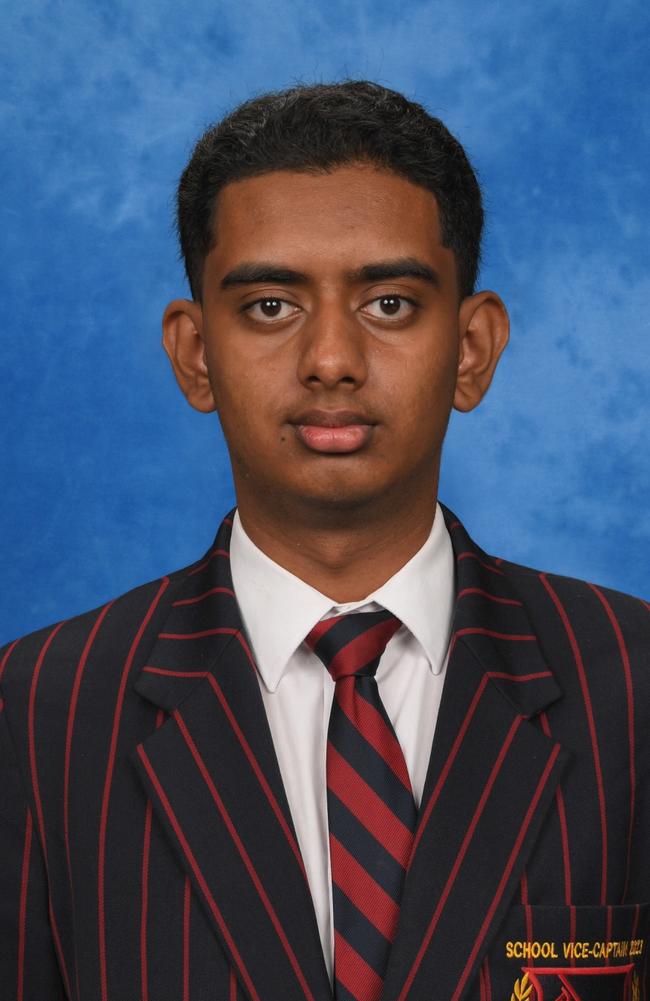 Aditya Joshi, Brisbane State High School captain. Picture: Contributed