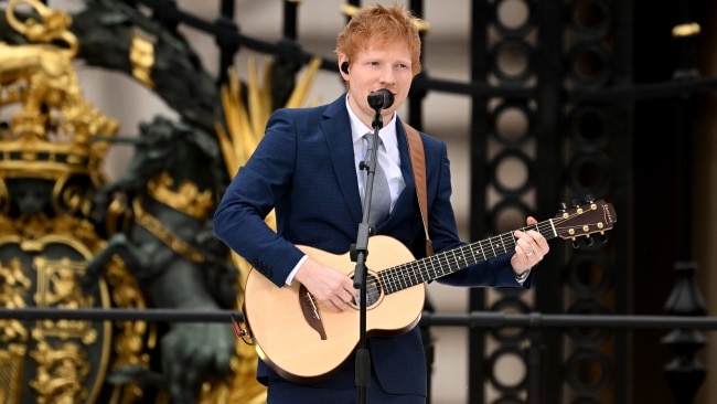 Ed Sheeran performed outside Buckingham Palace. Picture: Leon Neal - WPA Pool/Getty Images