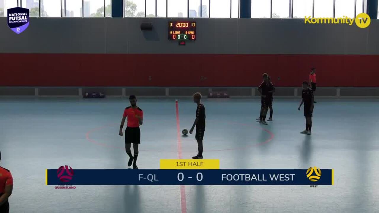 Replay: Football Queensland v Football West (U15 Boys SF)—2025 National Futsal Championships Day 4