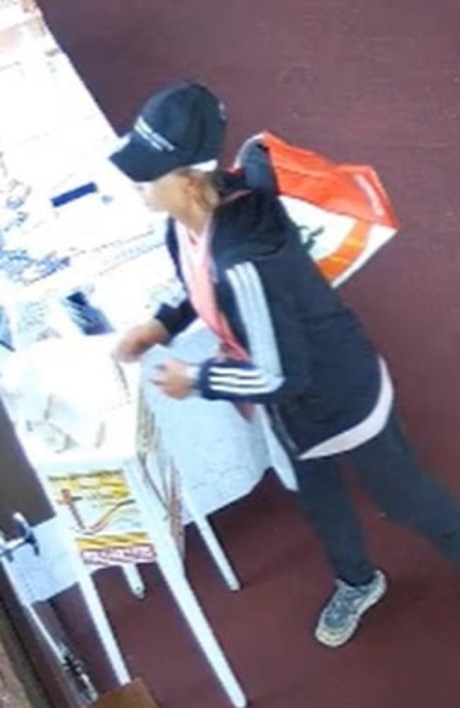 Police are hoping to speak to this woman after a church was allegedly robbed. Picture: Victoria police