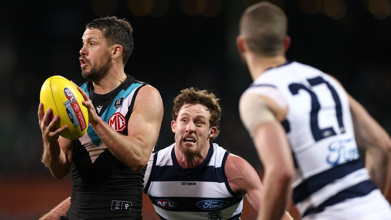 Port Adelaide will play the Cats twice in 2022. Picture: Daniel Kalisz/Getty Images