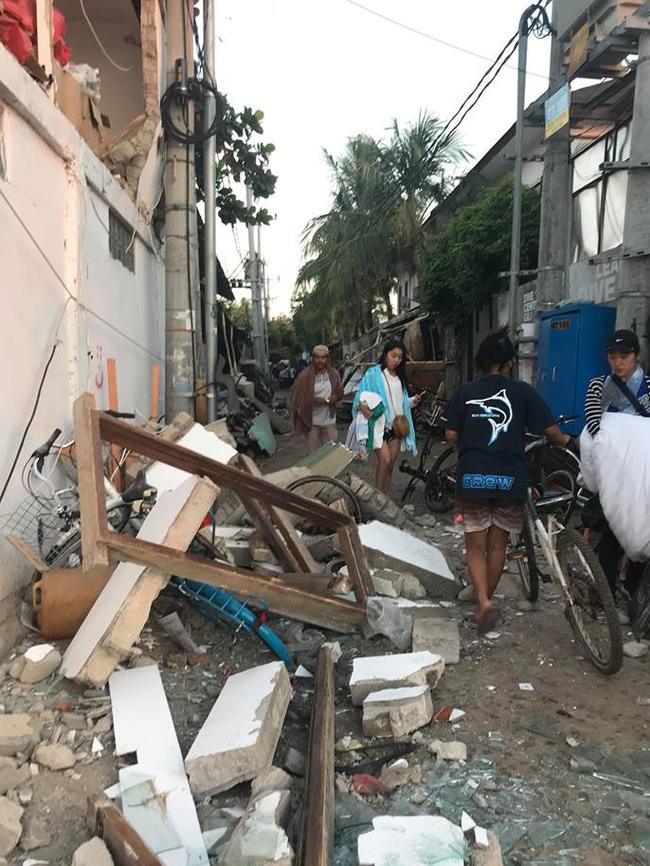 Businesses and homes lay destroyed on the tiny Indonesian island of Gili Trawangan. Images: Emily Phillips.