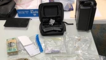 Items allegedly seized by police in raids across the Rockhampton region.