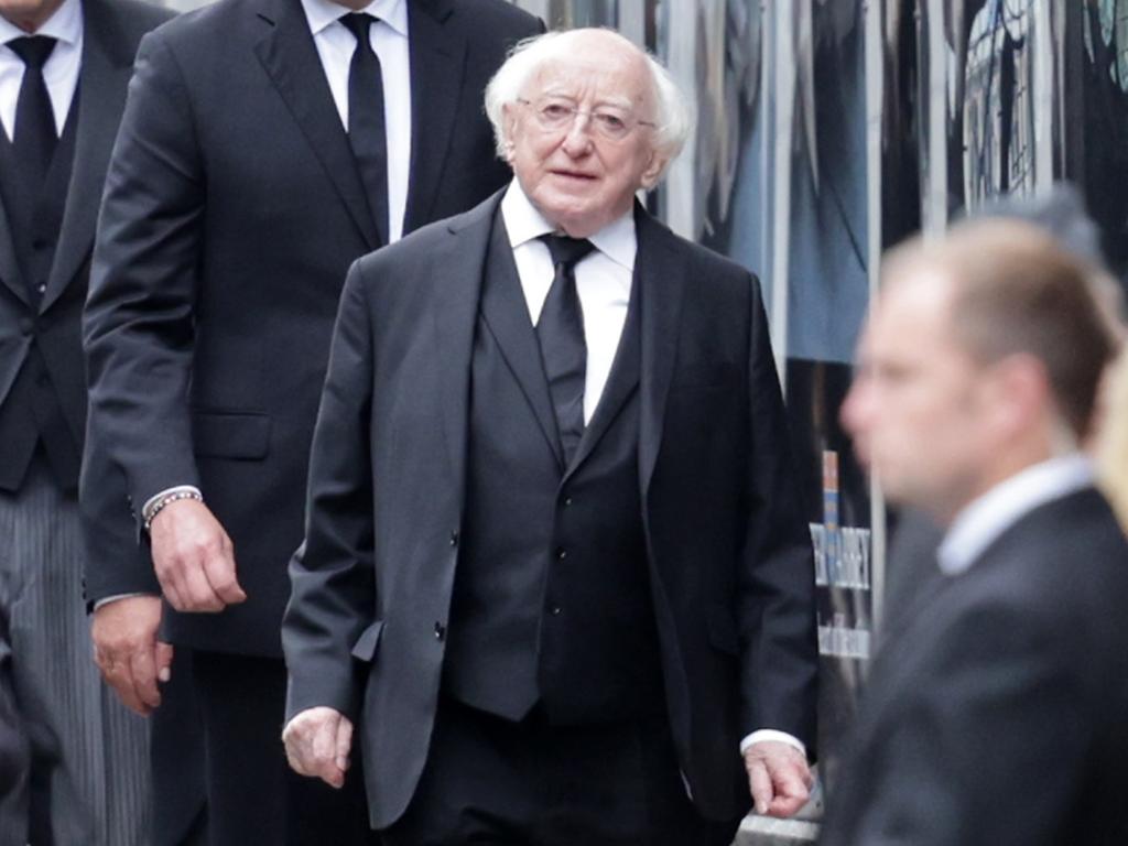 Ireland president Michael D Higgins arrives ahead of the State Funeral of Queen Elizabeth II at Westminster Abbey. Picture: Getty Images