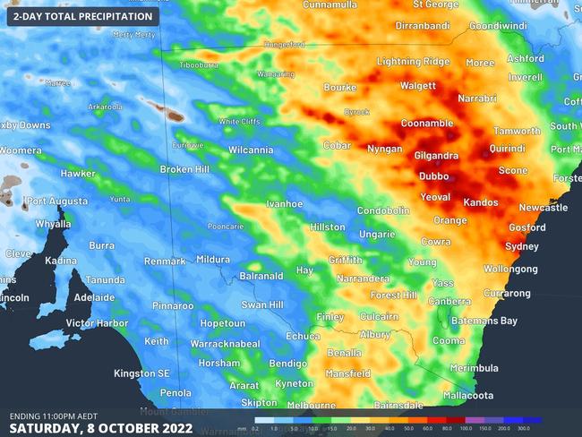 Residents are warned to brace for flash flooding, landslides and strong winds as 400km stretch hit by severe weather. Picture: WeatherZone