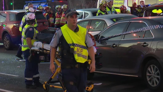 Stretchers are wheeled in for the injured. Picture: Jason Webster/TNV