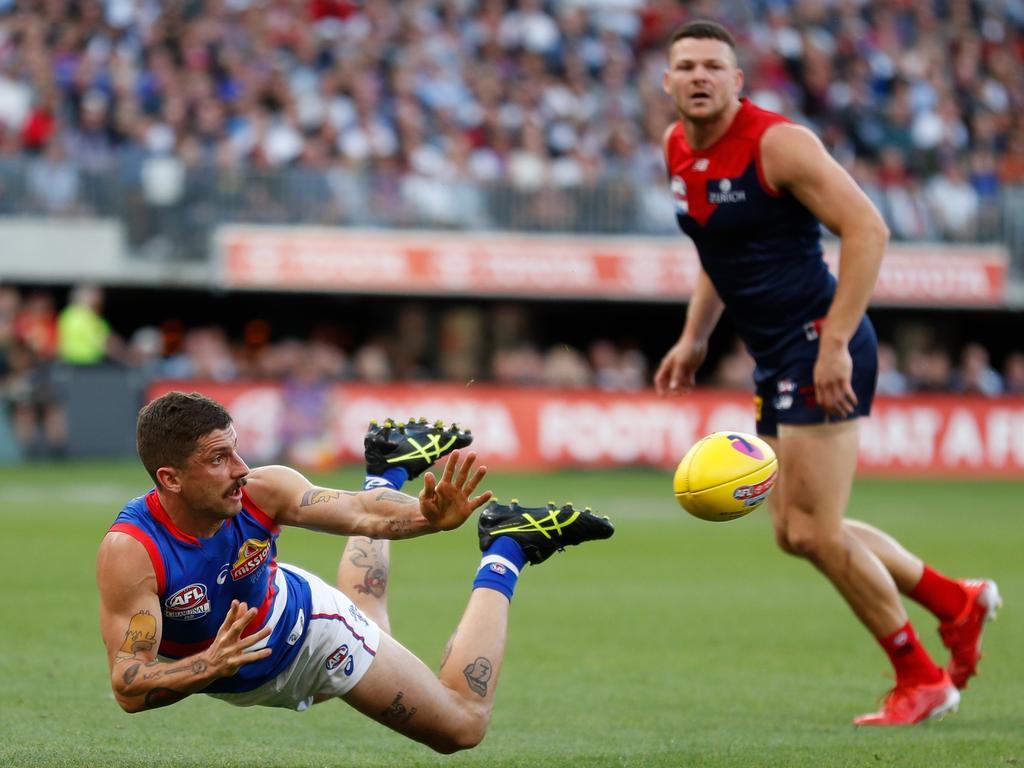 Tom Liberatore of the Bulldogs in action. Picture: Michael Willson/AFL Photos via Getty Images