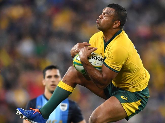 Kurtley Beale showed enough to suggest he’s the man to play fullback at the World Cup for the Wallabies. Picture: AAP Image/Darren England