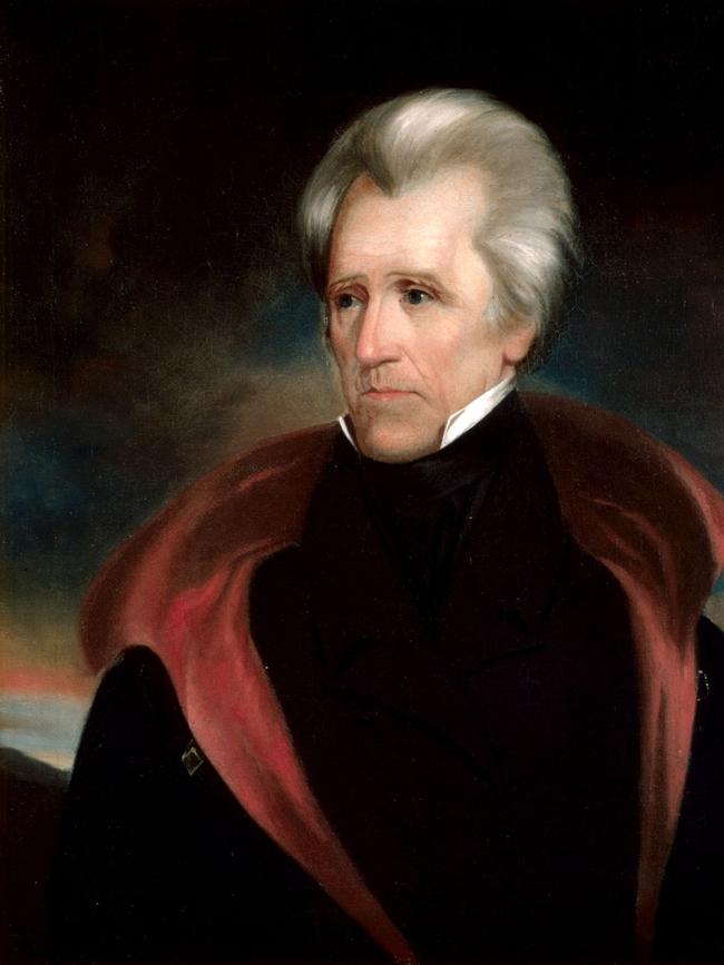 Former US President Andrew Jackson. Jacksonian populism spawned one of US politics’ most enduring and distinctive notions: the spectre of a ‘deep state’. Picture: News Corp