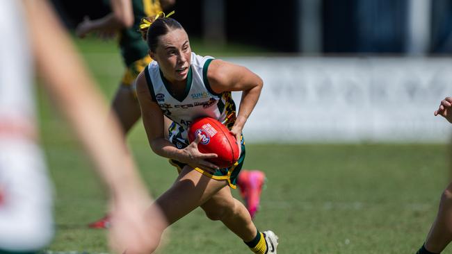 Paige Sheppard as St Mary's took on PINT in the 2024-25 NTFL women's semi-final. Picture: Pema Tamang Pakhrin