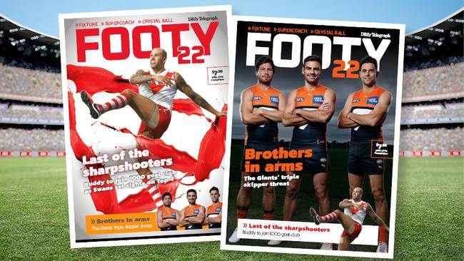 The Footy22 magazine - your bumper AFL season guide - is available for $7.95 with your paper from February 26.