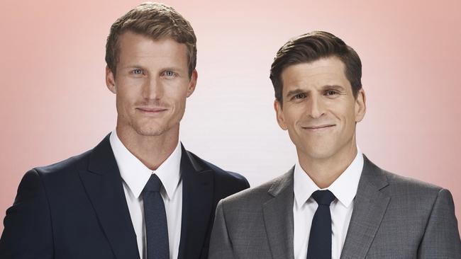 Gunsberg with Richie Strahan ahead of The Bachelor 2016.