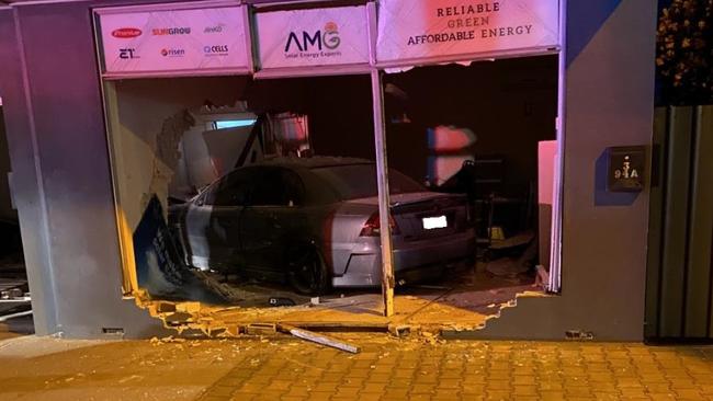 The crash caused significant damage to the business. Picture: SA Police