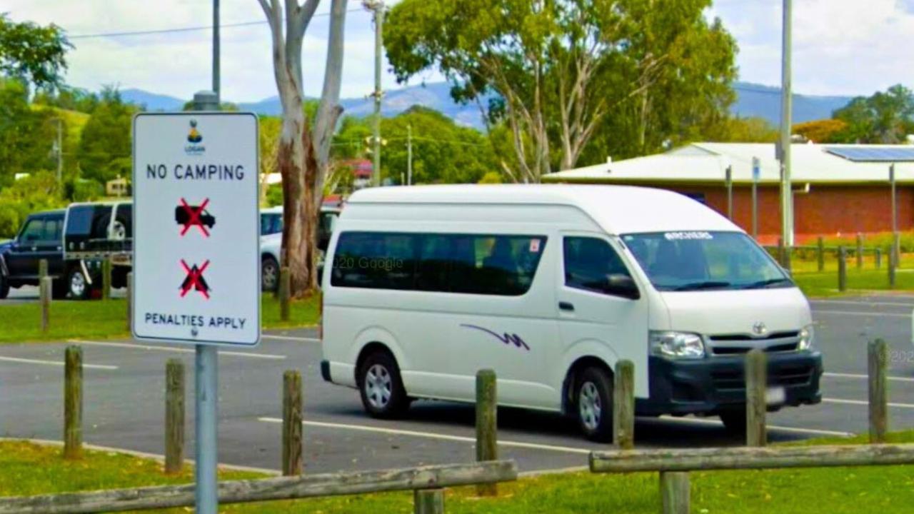 A Logan City Council ‘No Camping’ sign at the Olivers Sports club outside the Brigalow Country Club. Picture: Judith Kerr