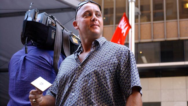 Damion Flower at the barrier draw for the 2005 Golden Slipper at Rosehill. Picture: AAP/Mick Tsikas