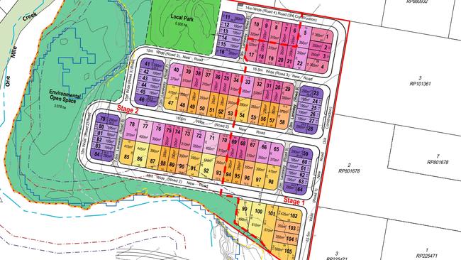 Plans for a new housing estate development at 386 Samsonvale Rd, Joyner. Image: RPS