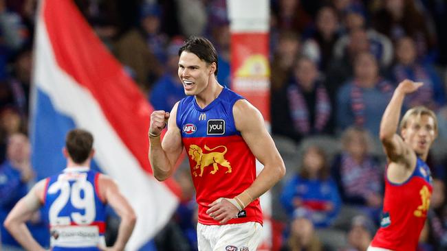 Hipwood was on fire against the Dogs. (Photo by Dylan Burns/AFL Photos via Getty Images)