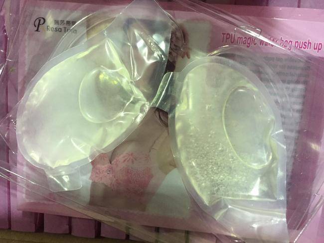 ice in liquid form was concealed as magic water in bras. Picture: AFP National Media.