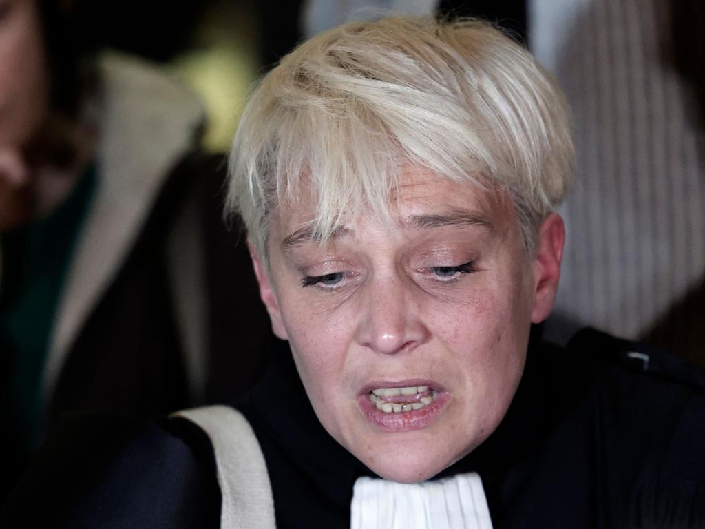 Louise Tort, French lawyer for defendant Brahim Chnina. Picture: Stephane de Sakutin / AFP