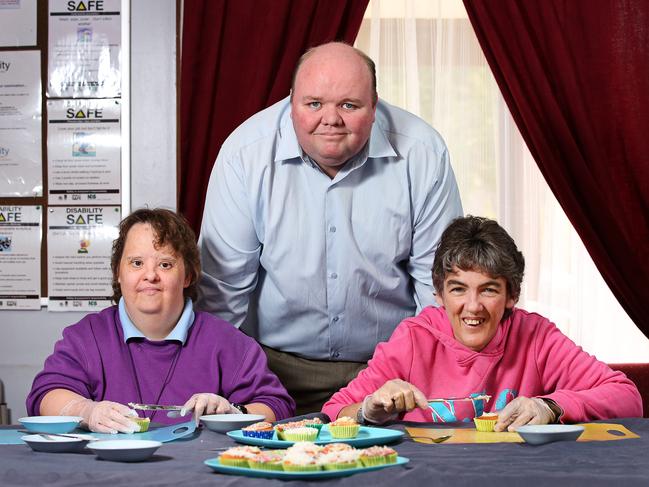 Disability South West CEO Sean Langshaw has been volunteering since the age of 14. Pictured in 2015 with Leanne Trama and Kelly Alcock. Photographer: Adam Yip