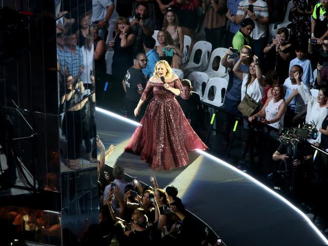 Adele in concert in Brisbane, at the Gabba - Picture: Steve Pohlner