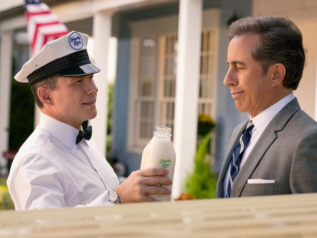 UNFROSTED. (L to R) Christian Slater as Mike Diamond and Jerry Seinfeld (Director) as Bob Cabana in Unfrosted. Cr. John P. Johnson/Netflix © 2024.