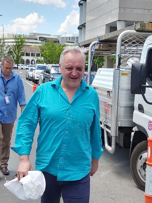 Ivan Bruno Kovacic, 50, leaves the Canberra Magistrates Court after being granted bail. Picture: Craig Dunlop