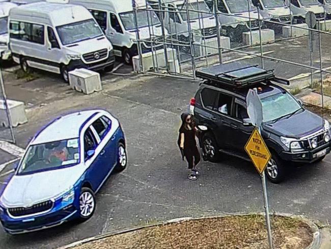 CCTV stills released by police investigating the theft of cars from the Port Melbourne holding yard.