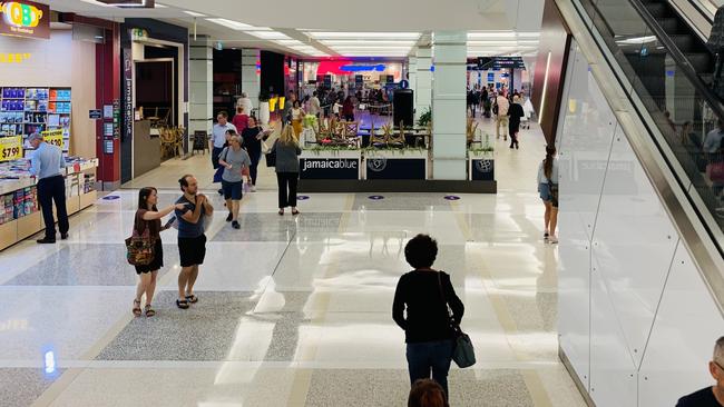 Shoppers at Indooroopilly Shopping Centre on Tuesday, May 5. Picture: Danielle O'Neal